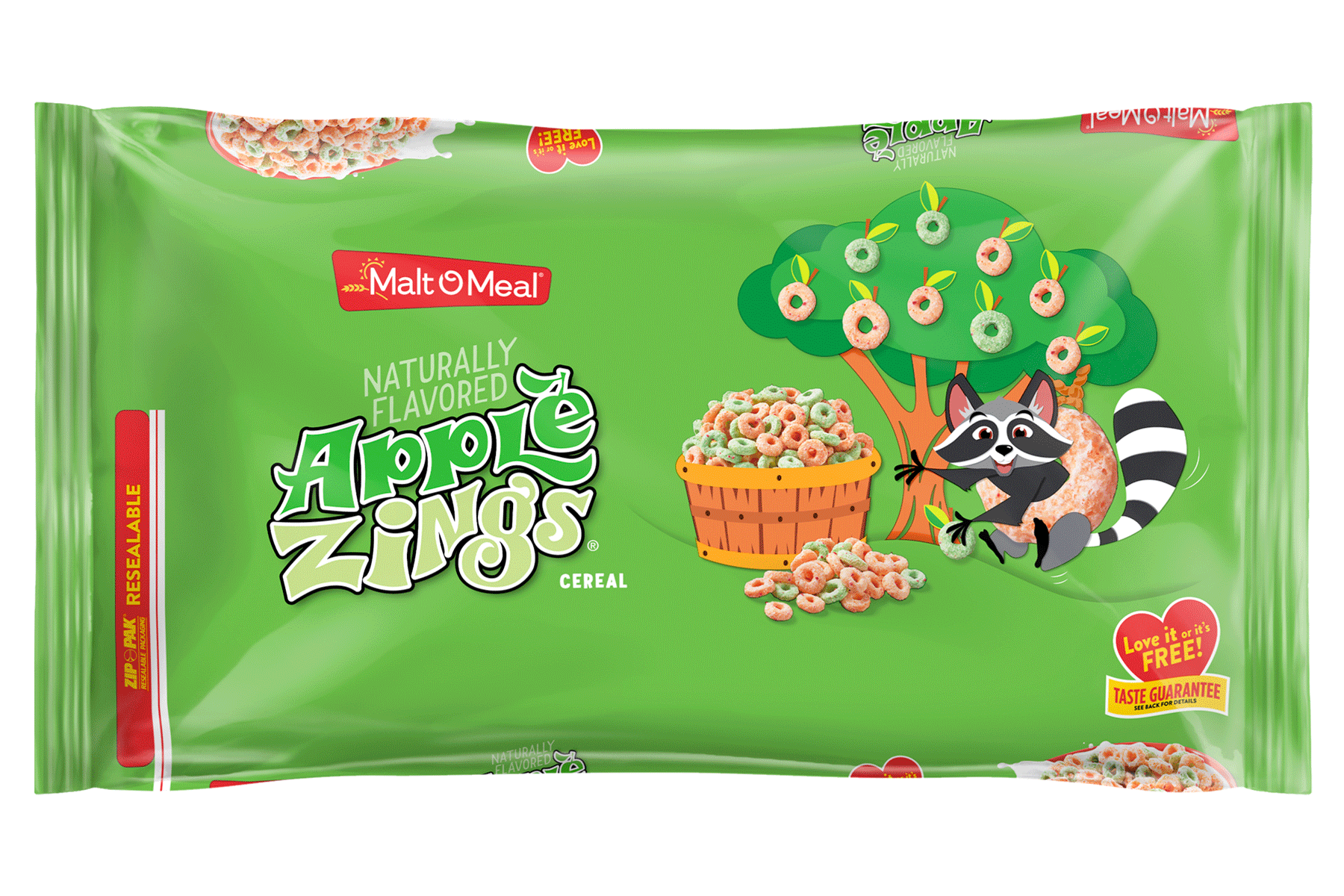 New Malt-O-Meal Apple Zings Cereal Bag