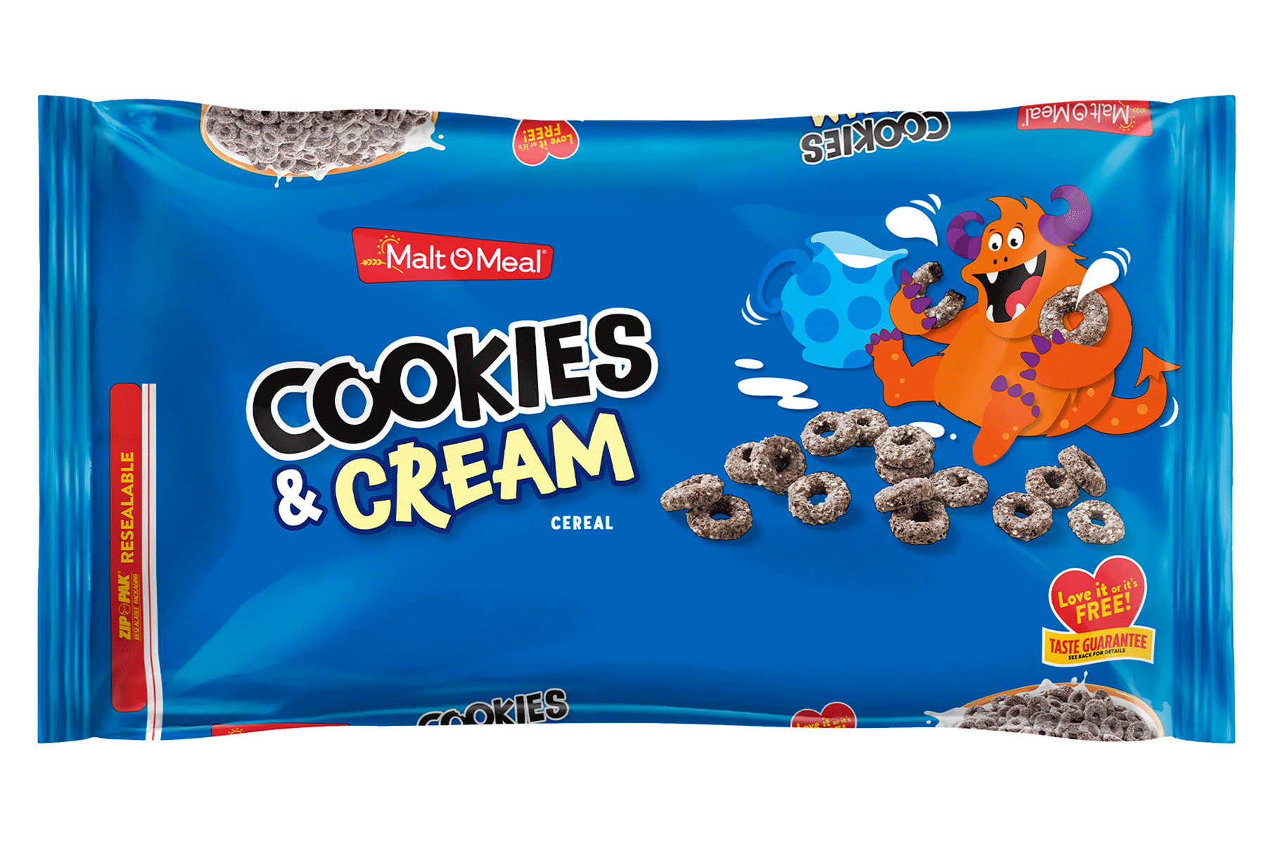 New Malt-O-Meal Cookies and Cream Cereal Bag