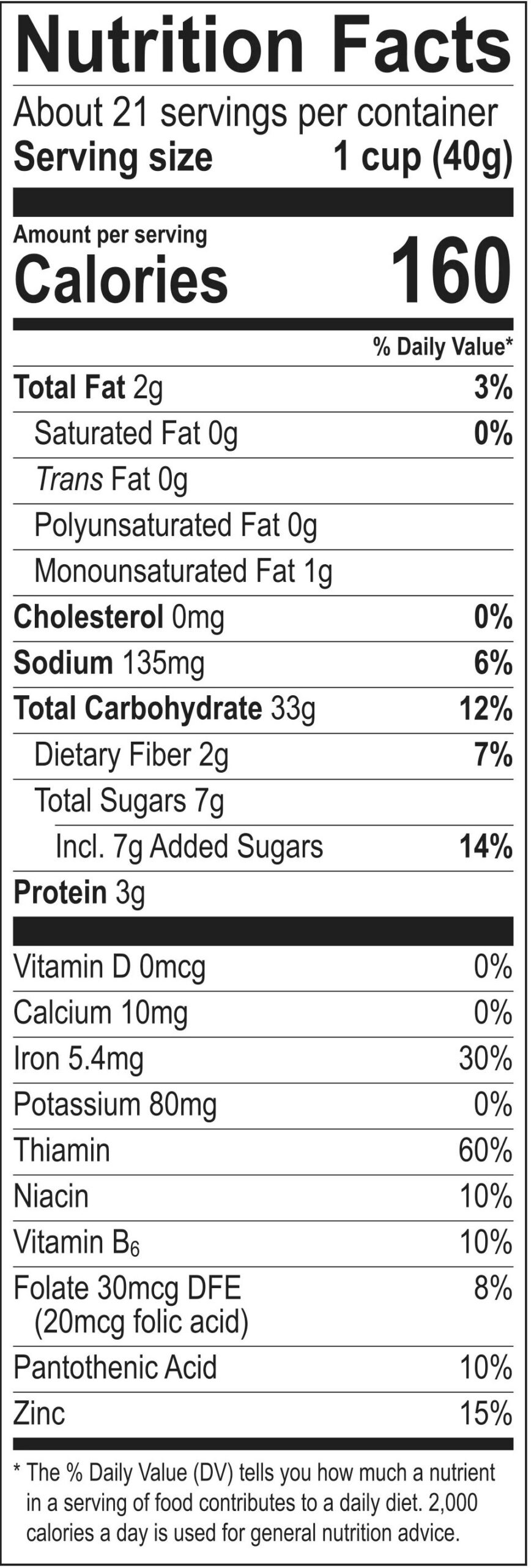 Oat Blenders with Honey and Almonds cereal nutrition facts panel