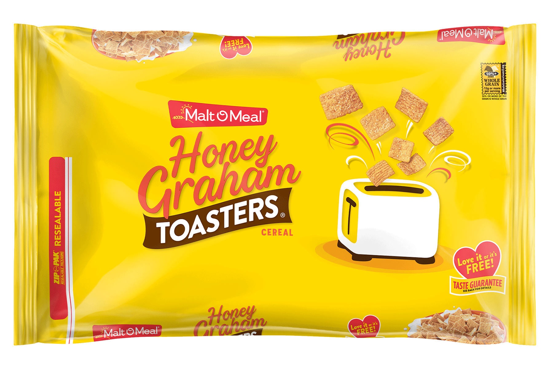 New Malt-O-Meal Honey Graham Toasters Cereal Bag