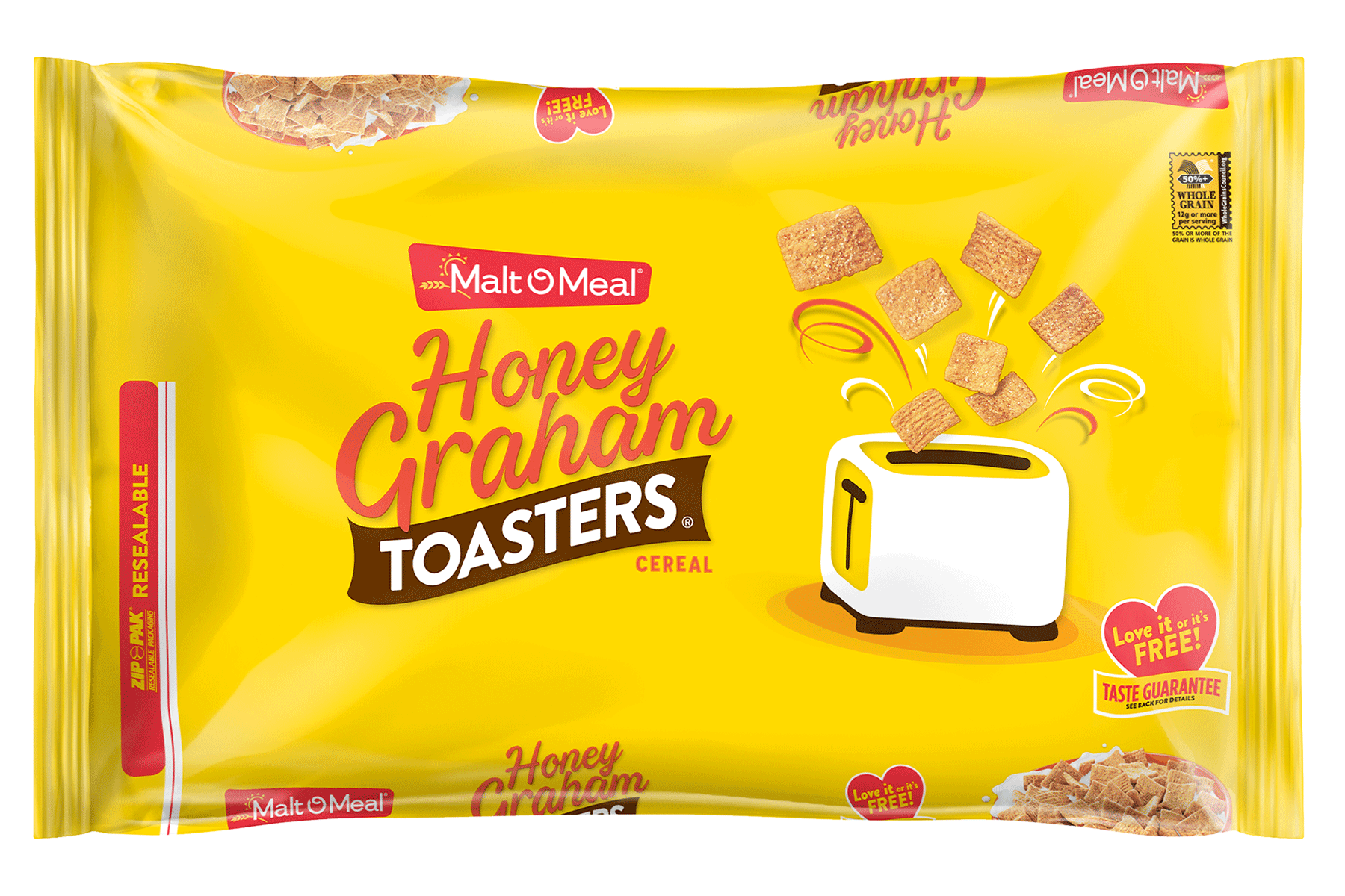 New Malt-O-Meal Honey Graham Toasters Cereal Bag