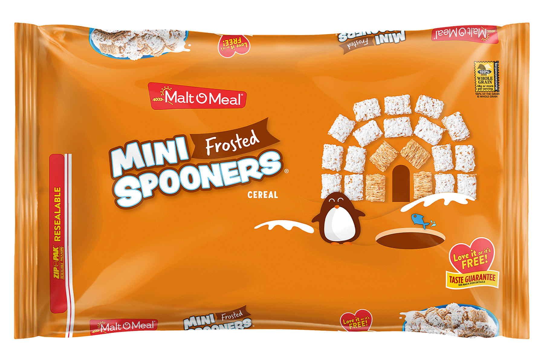 New Malt-O-Meal Frosted Mini Spooners Cereal Bag