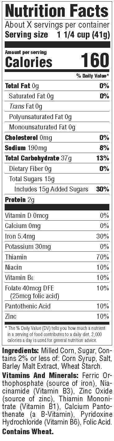 Frosted Flakes Cereal Malt O Meal