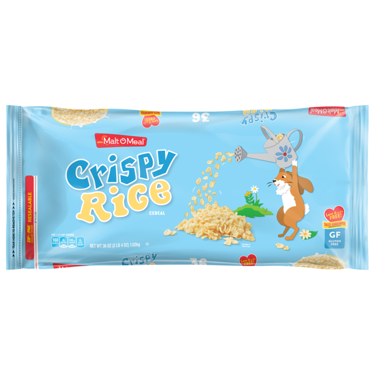 Malt-O-Meal™ Crispy Rice cereal packaging