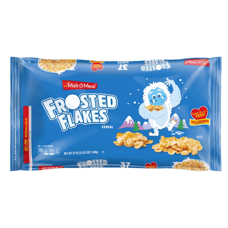 Malt-O-Meal™ Frosted Flakes cereal packaging