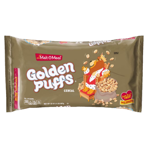 Malt-O-Meal™ Golden Puffs™ cereal packaging