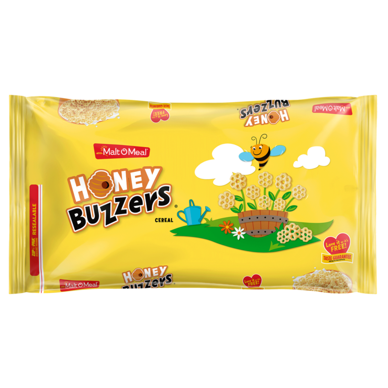 Malt-O-Meal™ Honey Buzzers™ cereal packaging