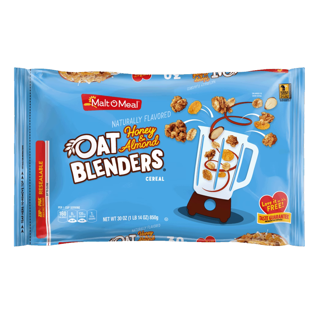 Malt-O-Meal™ Oat Blenders with Almonds cereal packaging