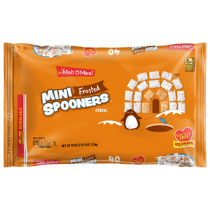 Malt-O-Meal® Frosted Mini Spooners® cereal packaging