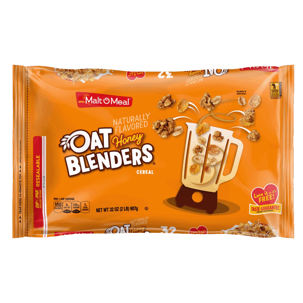 Malt-O-Meal™ Oat Blenders with Honey cereal packaging