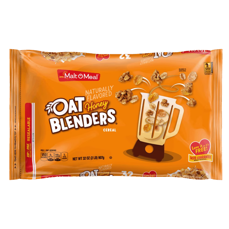 Malt-O-Meal™ Oat Blenders with Honey cereal packaging