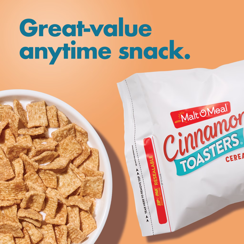 Cinnamon Toasters Cereal great value anytime snack