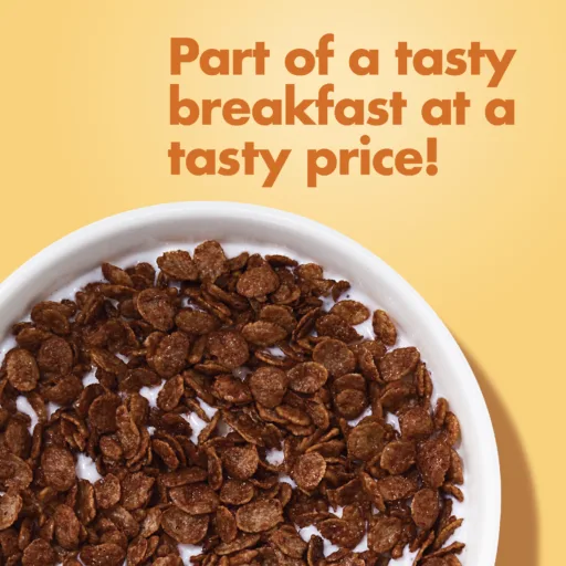 Cocoa Dyno-Bites Cereal part of a tasty breakfast at a tasty price