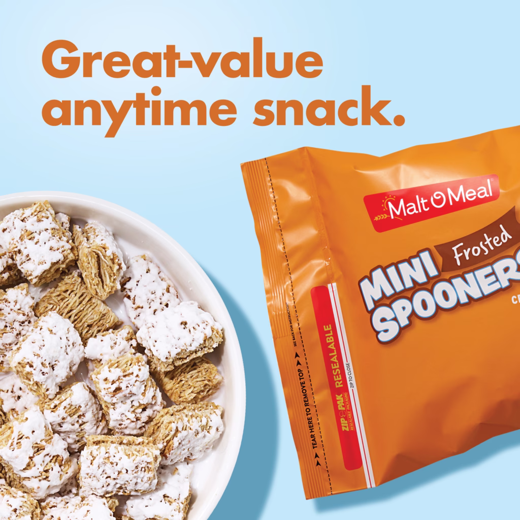 Frosted Mini Spooners cereal great-value anytime snack