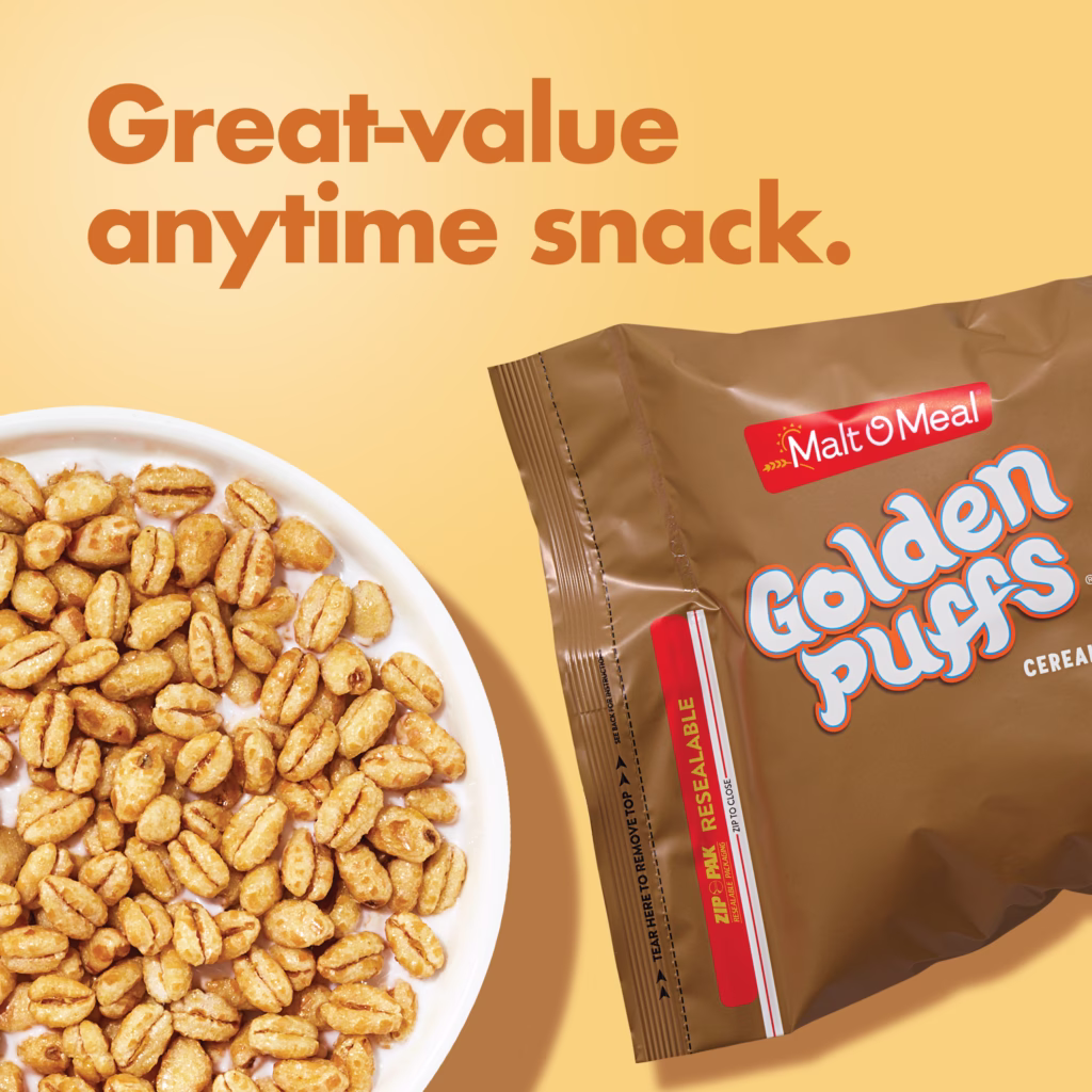 Golden Puffs Cereal great value anytime snack