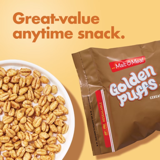 Golden Puffs Cereal great value anytime snack