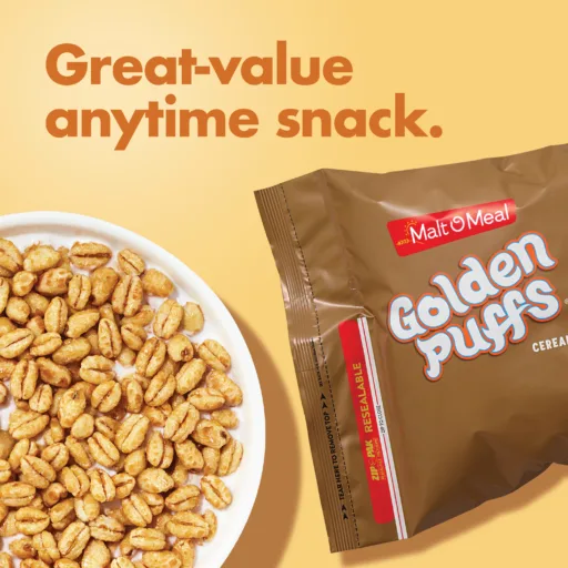 Golden Puffs Cereal great value anytime snack