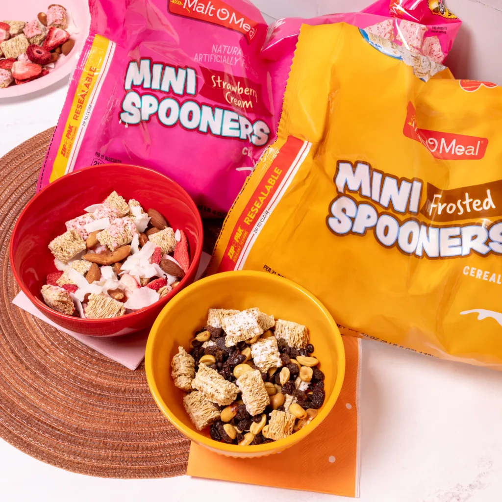 Malt-O-Meal cereal Mini Spooners trail mixes