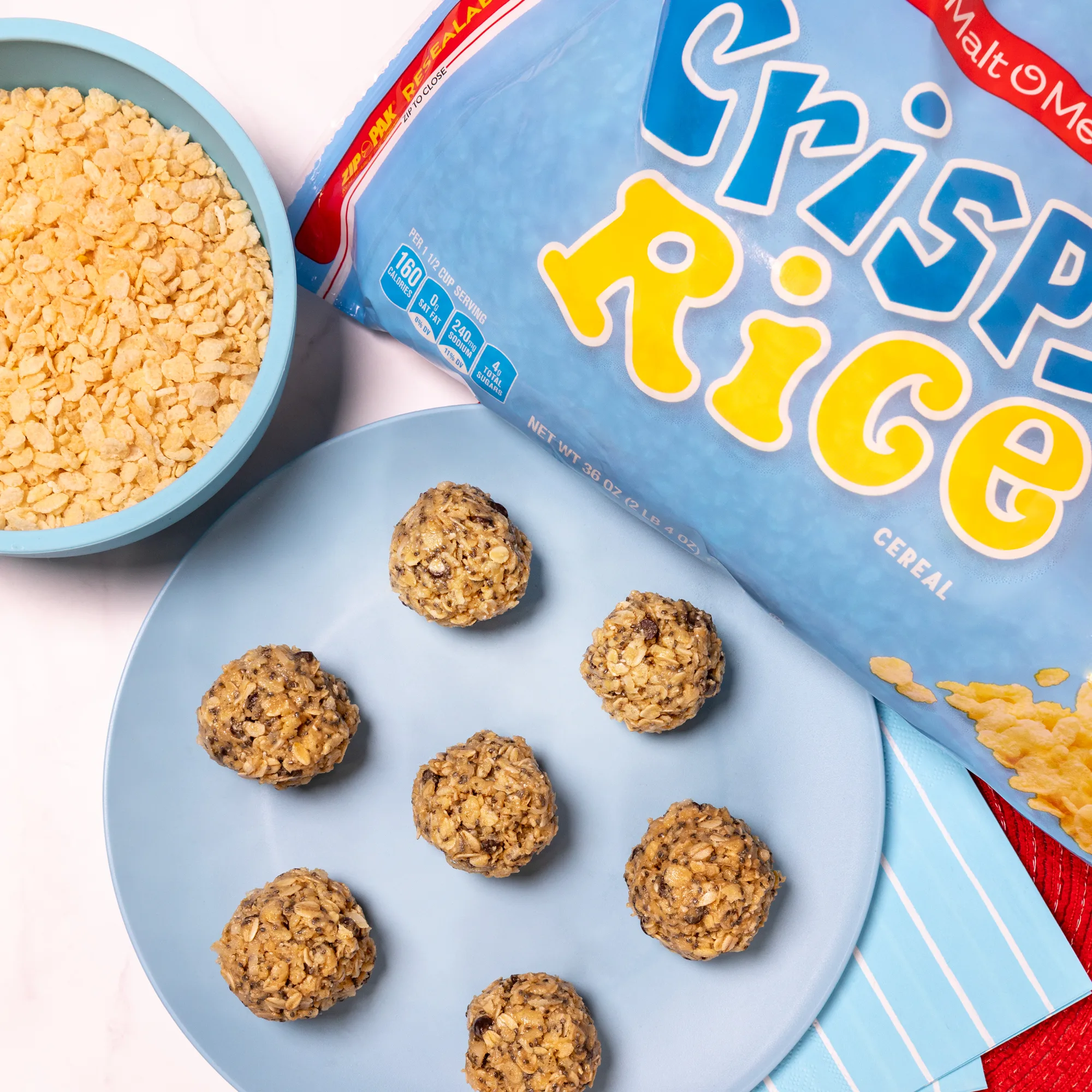Crispy Rice No-Bake Energy Balls Recipe | Malt-O-Meal Cereal