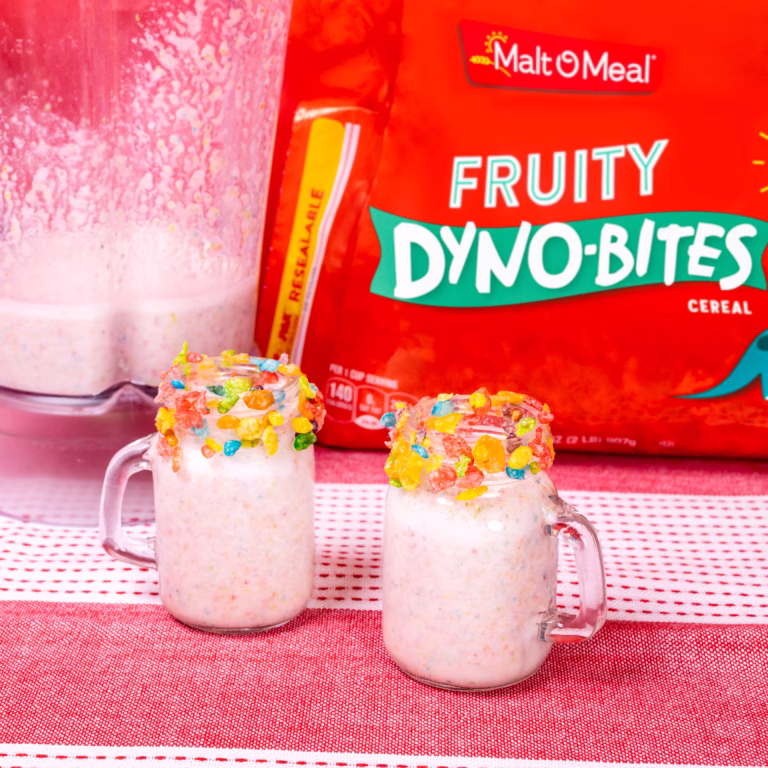 Malt-O-Meal Fruity Dyno-Bites Cereal Milk Smoothie